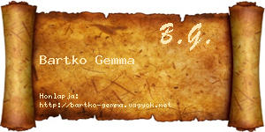 Bartko Gemma névjegykártya