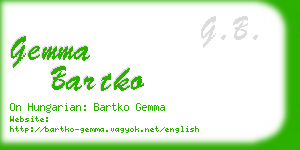 gemma bartko business card